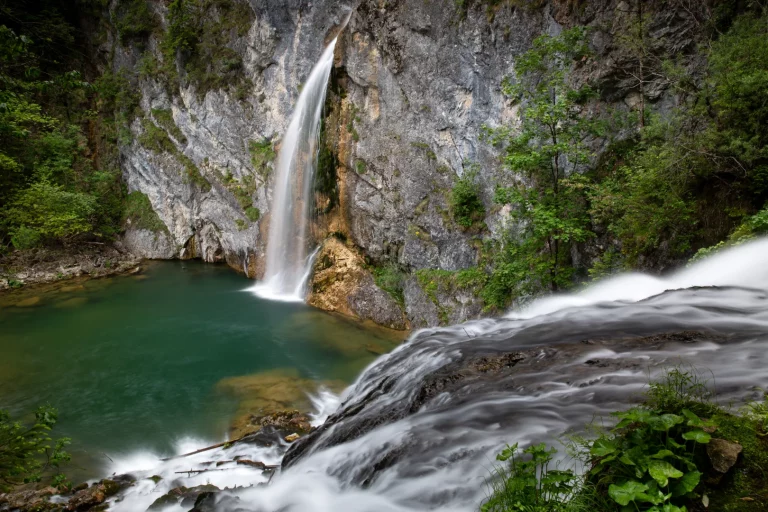 Ein Wasserfall in Ramsau