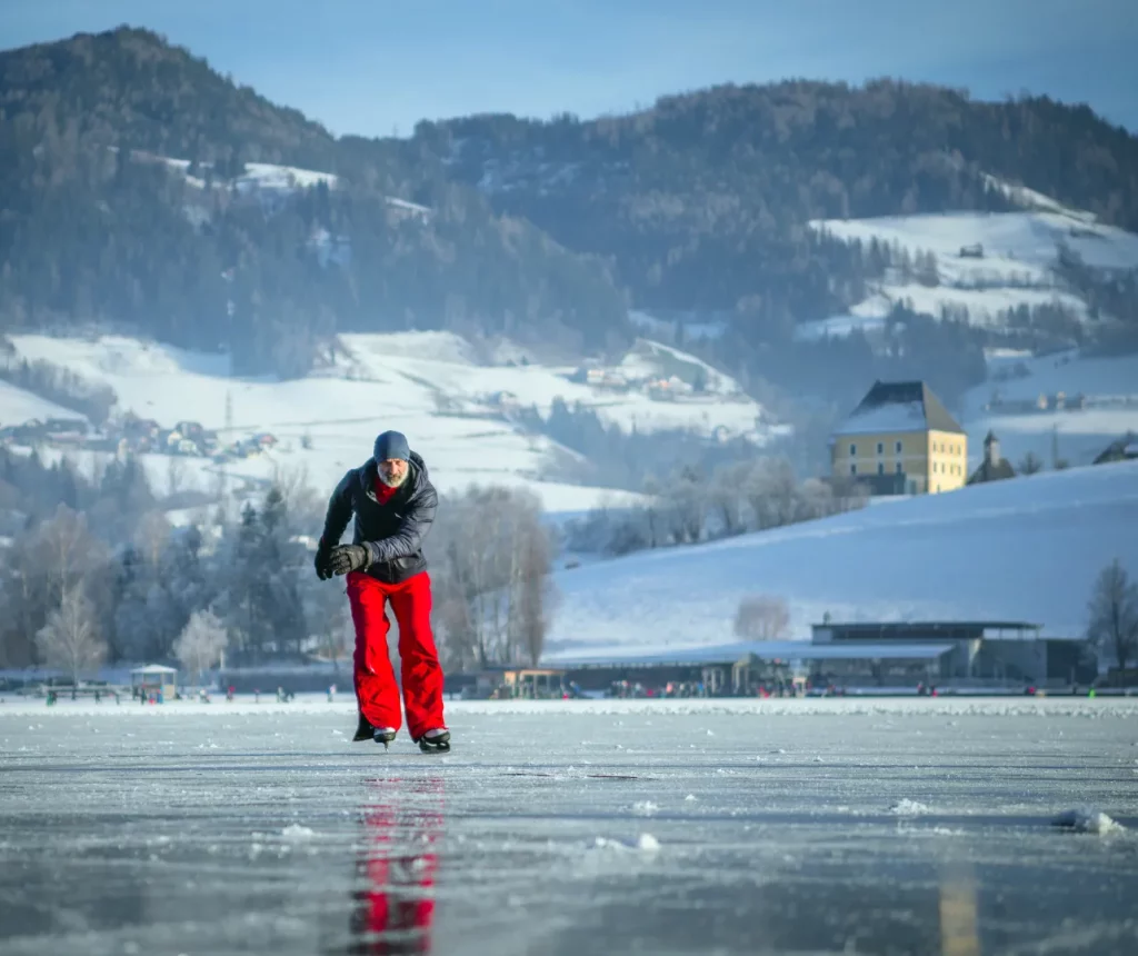 Schlittschuhläufer auf dem Eis